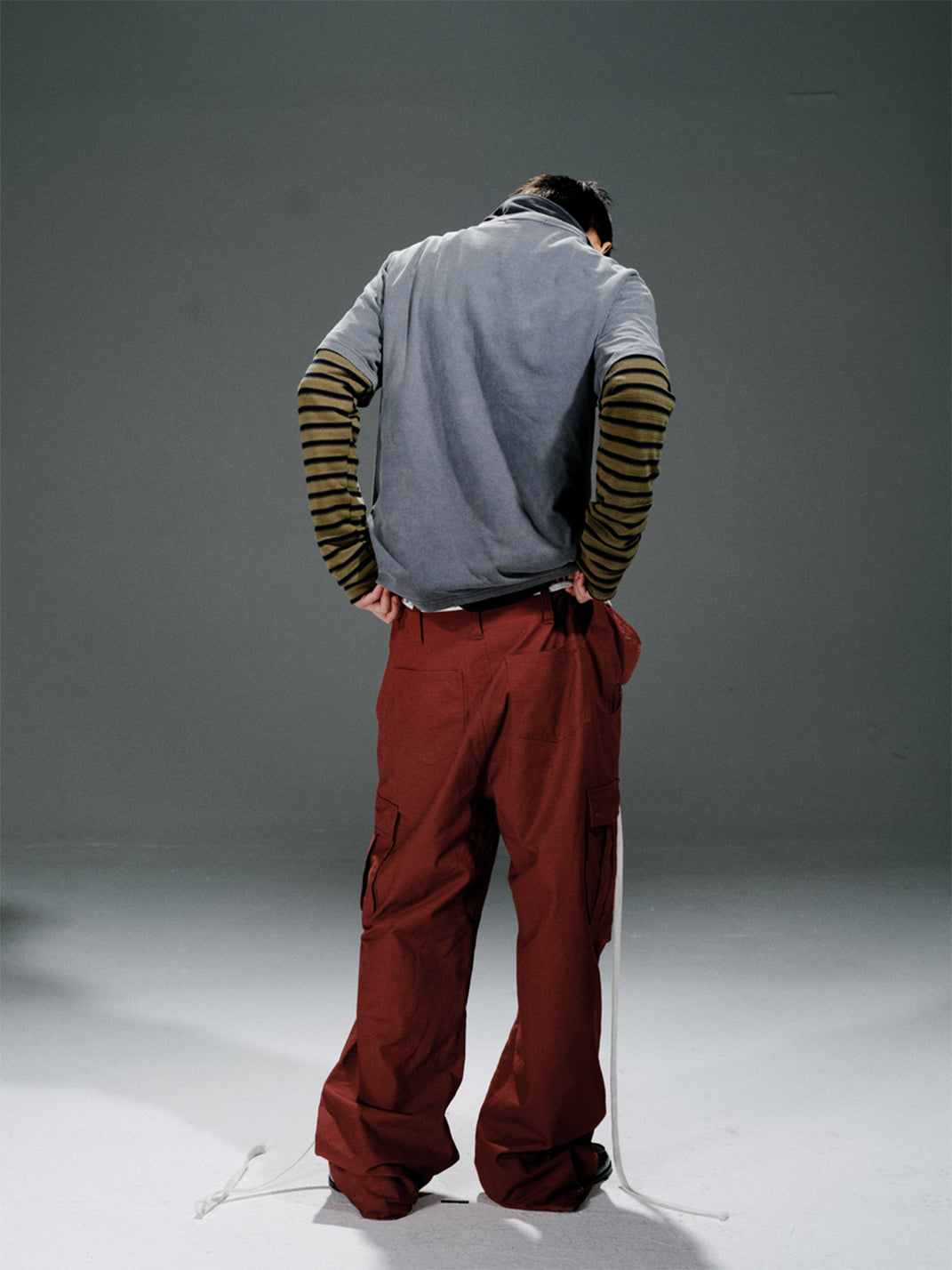 TREclub | Brick Red Pleated Cargo Pants - PSYLOS 1, TREclub | Brick Red Pleated Cargo Pants, Jeans, TREclub•JAPAN, PSYLOS 1